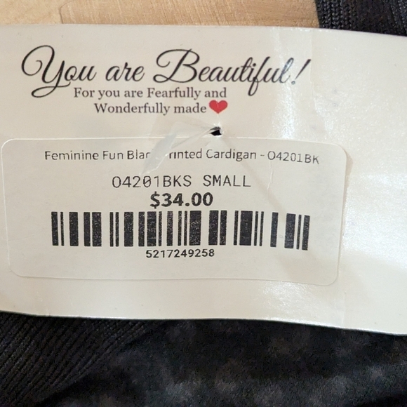 NWT Size Small Leopard Black Mixed Long Cardigan Women's Sz S ✨ 2 /$15 ✨ - Picture 4 of 6